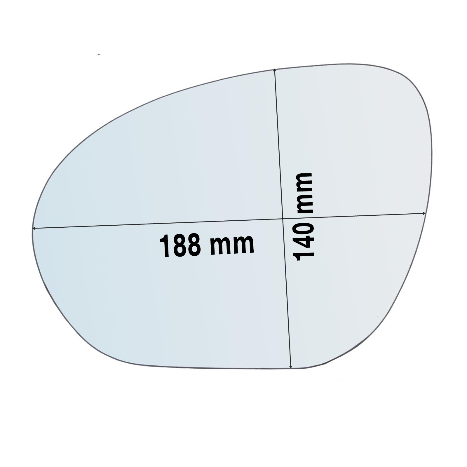 Vetro Specchio Retrovisore Lato SX-Guidatore Art-V493-L