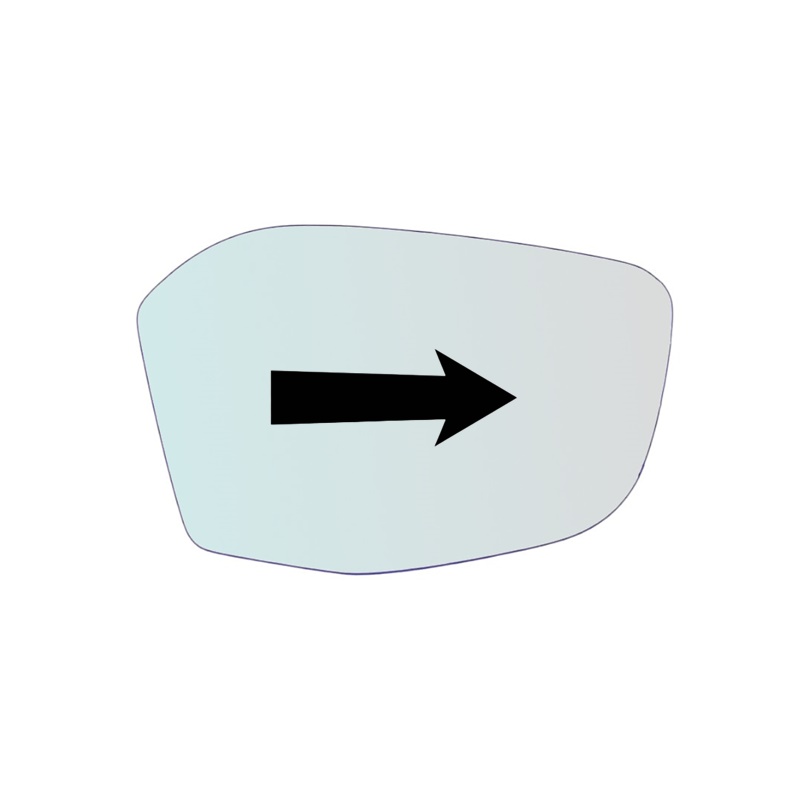 Vetro Specchio Retrovisore Lato DX-Passeggero Per Citroen C4 III (BA) dal 2020>