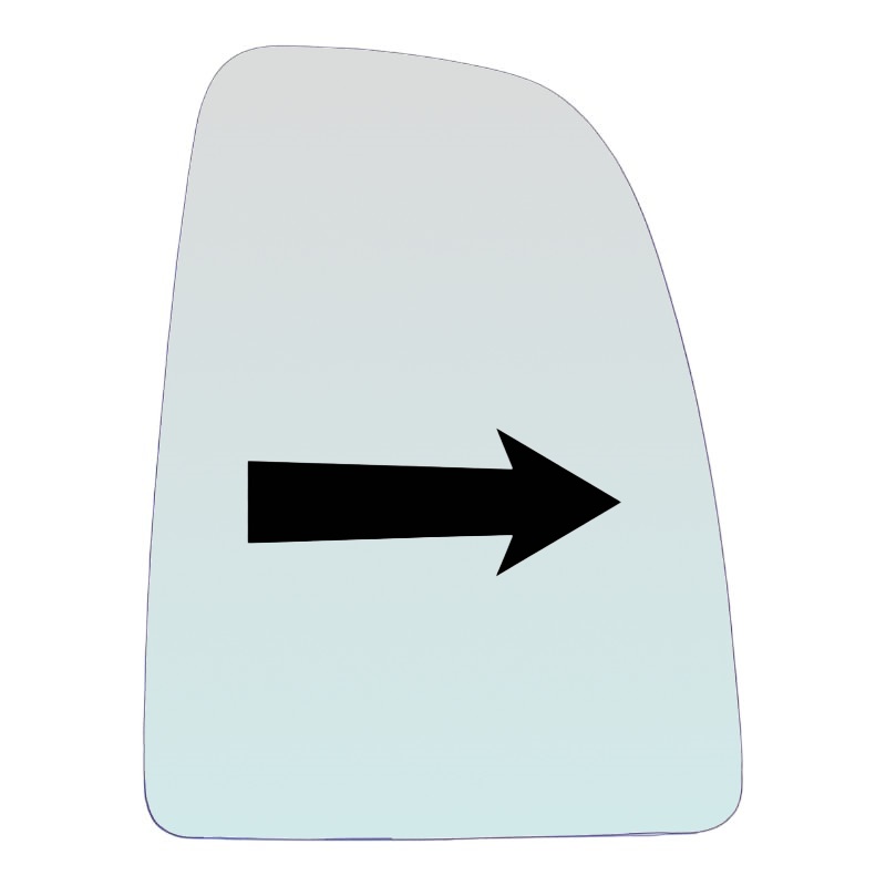 Vetro Specchio Retrovisore Lato DX-Passeggero Per Fiat Ducato III (250) dal 2006>