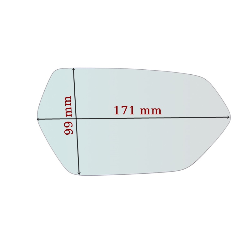 Vetro Specchio Retrovisore Lato DX-Passeggero Per Cupra Formentor (KM7) dal 2020>