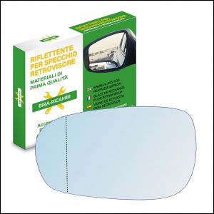 Vetro Specchio Retrovisore Asferico Lato SX Compatibile Per Peugeot 607 dal 2000>