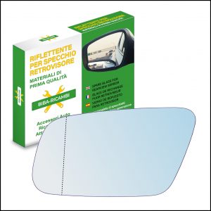 Vetro Specchio Retrovisore Azzurrato Asferico SX Compatibile Per Audi A3 (8L1) Restyling