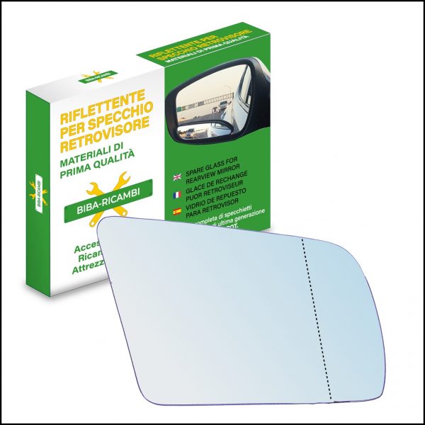 Vetro Specchio Retrovisore Asferico Lato DX Compatibile Per Opel Vectra A dal 1988-1995