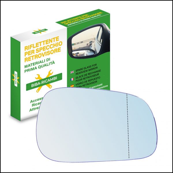 Vetro Specchio Retrovisore Asferico Lato DX Compatibile Per Renault Safrane dal 1992-2000