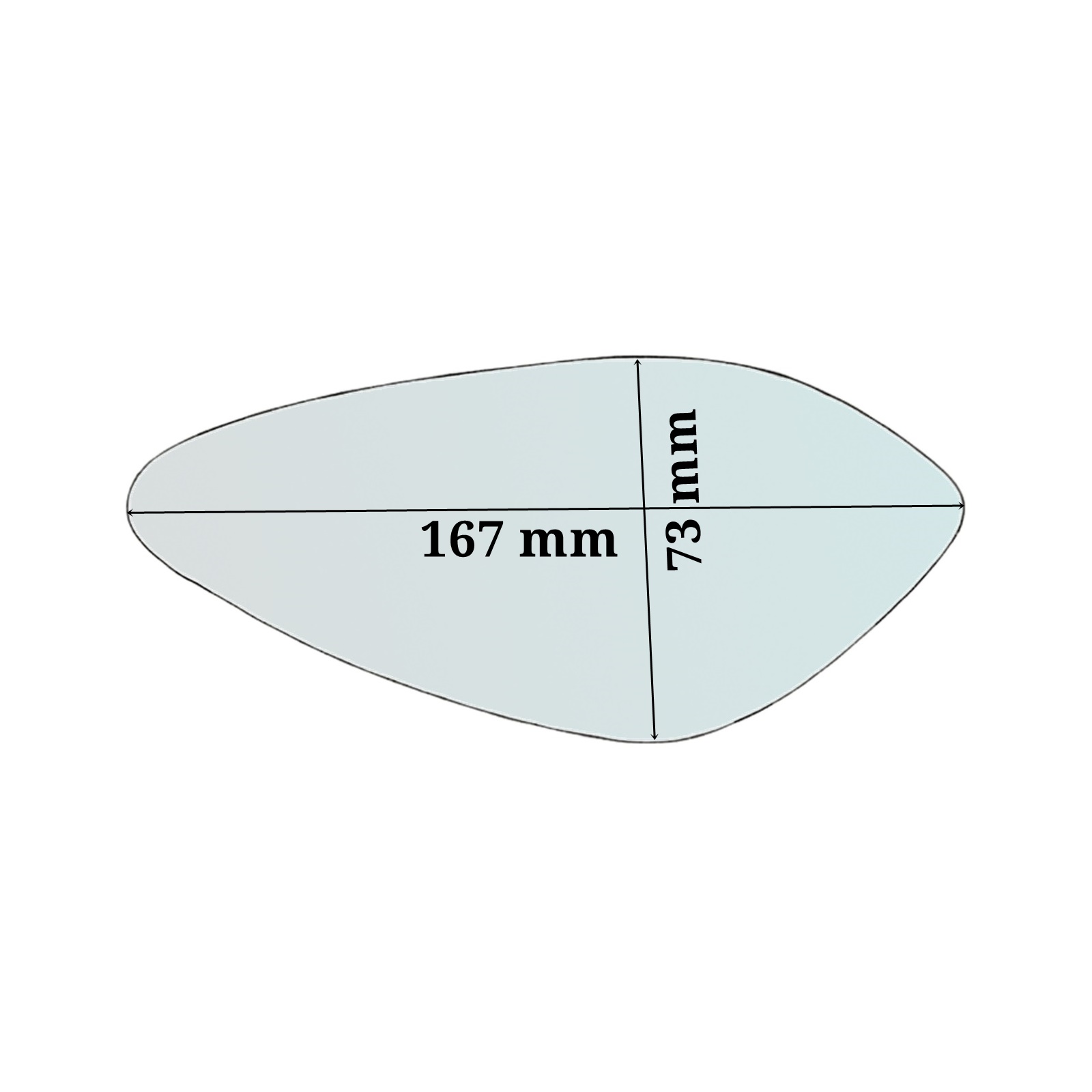 Vetro Specchio Retrovisore DX Compatibile Per Moto Ducati Streetfighter 1098