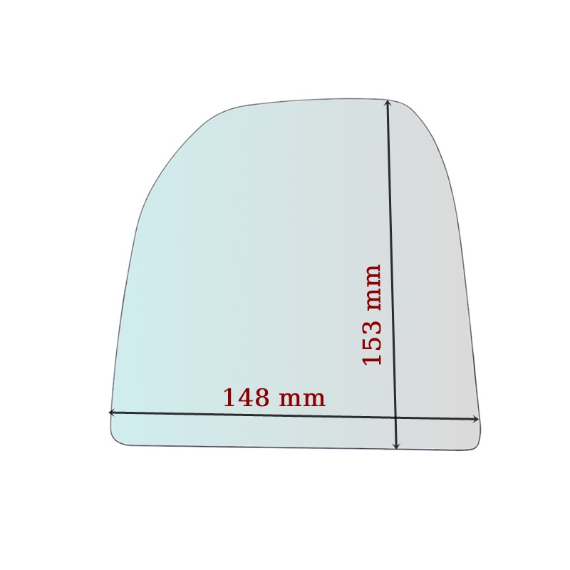 Vetro Specchio Retrovisore Lato SX-Guidatore Per Ford Transit CUSTOM dal 2023>