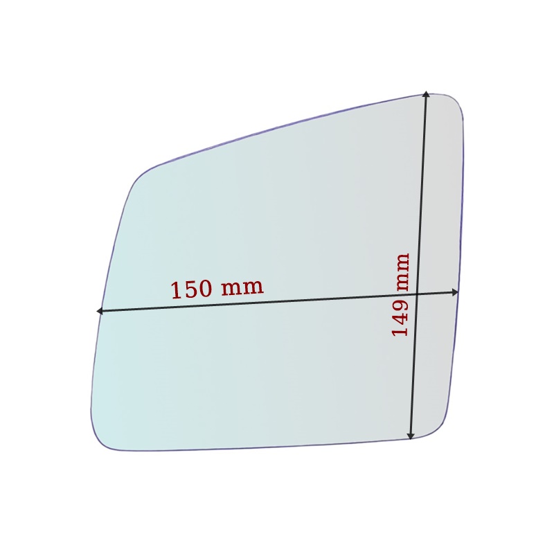 Vetro Specchio Retrovisore Lato SX-Guidatore Per Mercedes Classe GLS (X166) dal 2015>