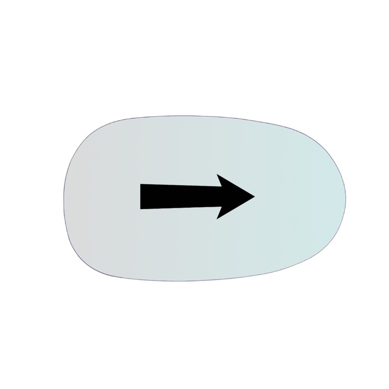 Vetro Specchio Retrovisore Lato DX-Passeggero Per Jaguar X-Type dal 2001-2008