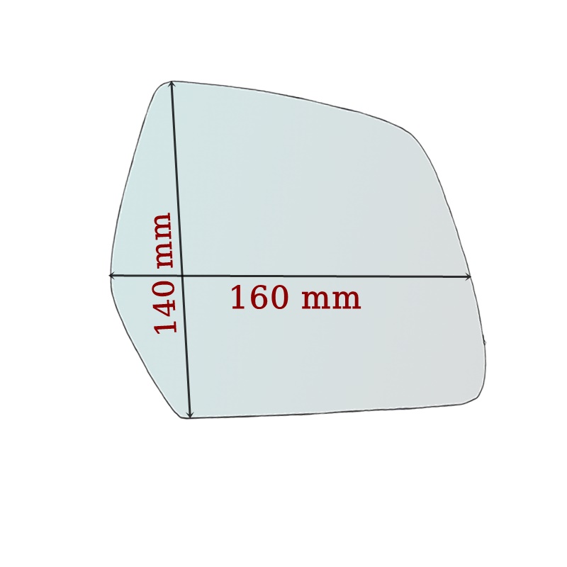 Vetro Specchio Retrovisore Lato SX-Guidatore Per Mahindra KUV 100