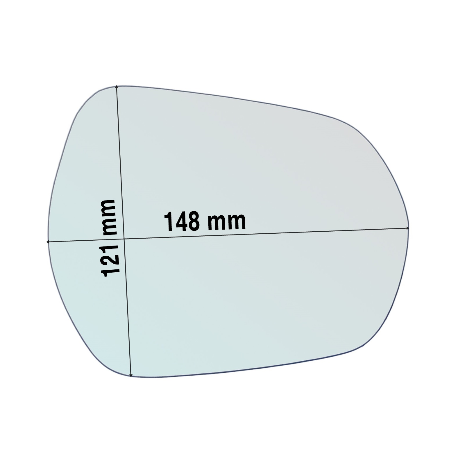 Vetro Specchio Retrovisore Lato SX-Guidatore Per Ford Puma II (J2K) dal 2019>