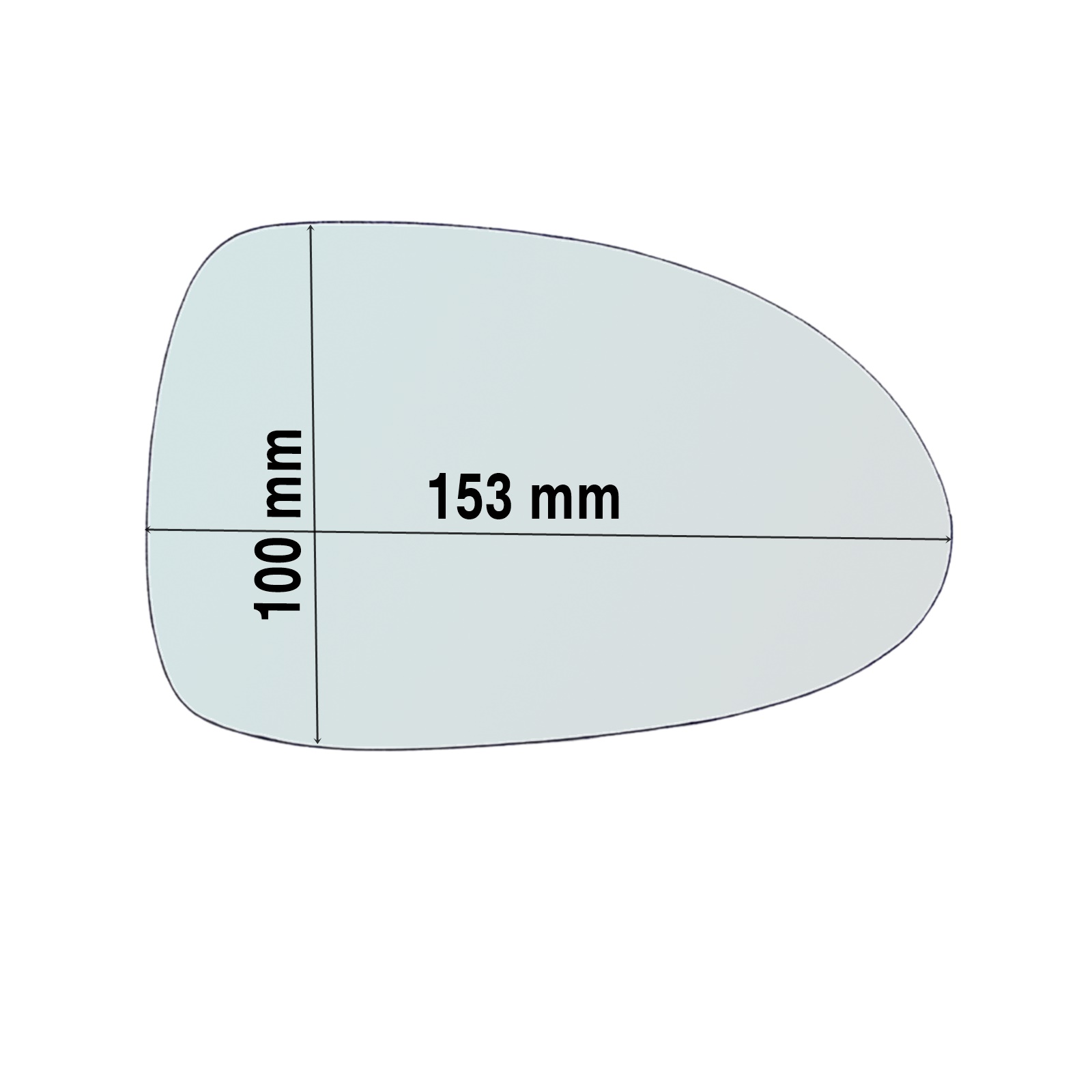 Vetro Specchio Retrovisore Lato DX-Passeggero Per Mazda MX-5 dal 1999 al 2005