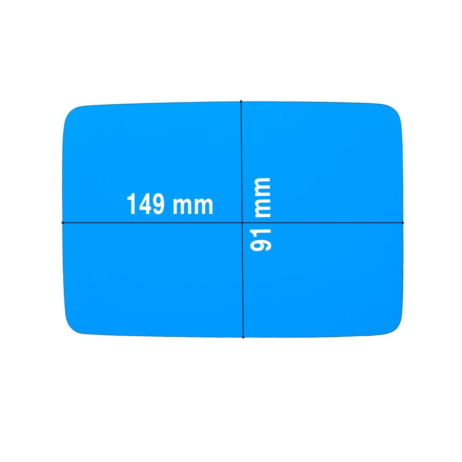 Vetro Specchio Retrovisore Lato DX-Passeggero Per Lancia Delta Integrale