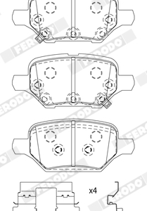 Kit 4 Pastiglie Freno Moto Marca Ferodo Codice | FDB5215