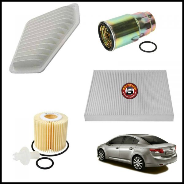 Kit Tagliando Filtri Per Toyota Avensis 2.000 D-4D 93kw/126cv dal 2009>