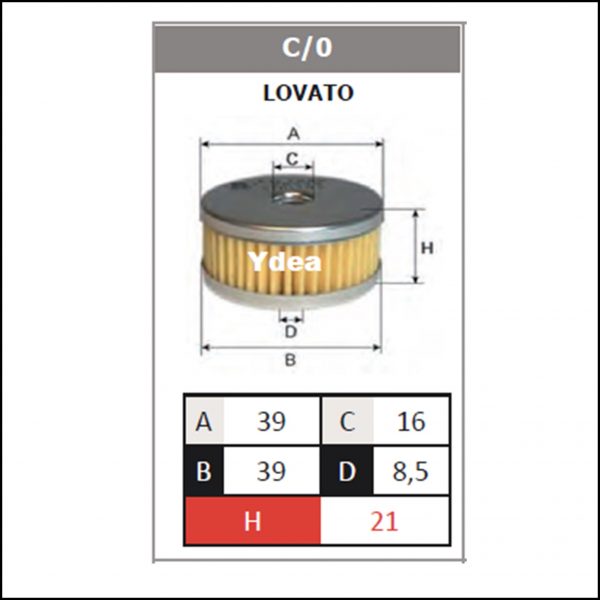 Filtro Gpl Impianto Lovato art.C/0