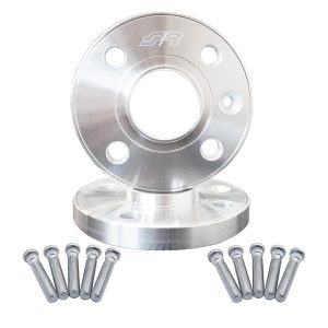 2 distanziali alluminio 12mm 4×100 mozzo 56,6 con bulloneria
