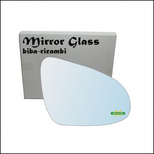 Vetro Specchio Retrovisore Cromato Lato Dx-Passeggero Per Citroen C1 II (PA) dal 2014>