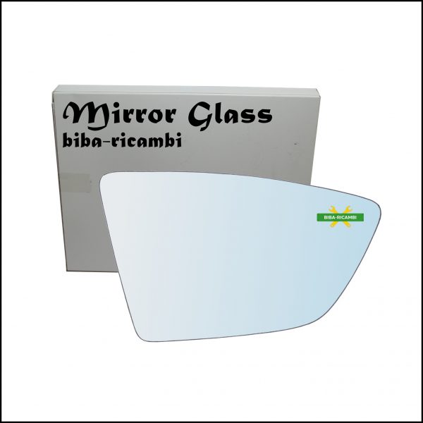 Vetro Specchio Retrovisore Cromato Lato Dx-Passeggero Per Seat Leon (5F) dal 2012>