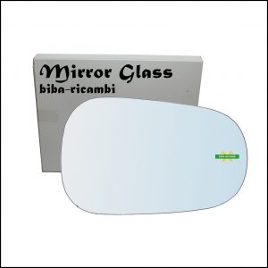 Vetro Specchio Retrovisore Cromato Lato Dx-Passeggero Per Nissan Micra III (K12) dal 2002-2010