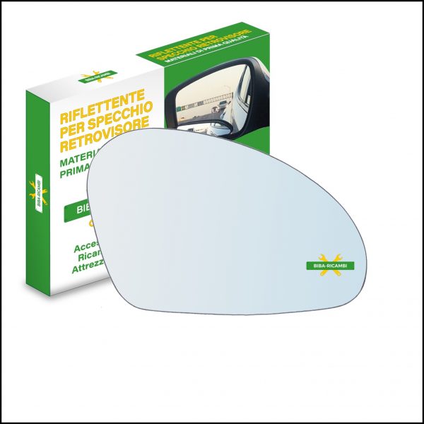 Vetro Specchio Retrovisore Cromato Lato Dx-Passeggero Per Seat Altea (5P1) dal 2004-2009