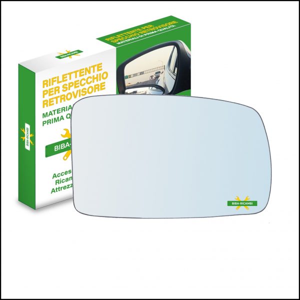 Vetro Specchio Retrovisore Cromato Lato Dx-Passeggero Per Fiat Panda II (169) solo dal 2003-2008