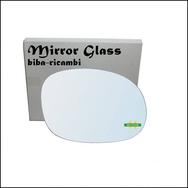 Vetro Specchio Retrovisore Cromato Lato Dx-Passeggero Per Citroen C3 I (FC) dal 2002>