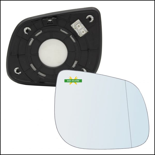 Piastra Specchio Retrovisore Termica Asferica Lato Dx-Passeggero Per Kia Picanto II (TA) dal 2011>