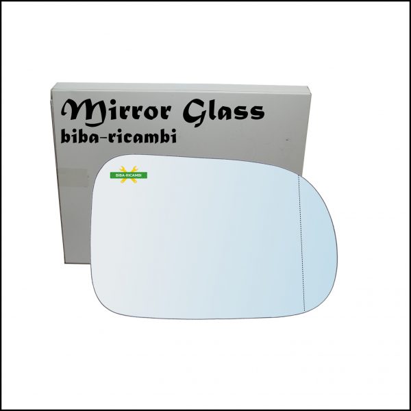 Vetro Specchio Retrovisore Cromato Asferico Lato Dx-Passeggero Per Suzuki Swift II (EA) solo dal 2003-2005