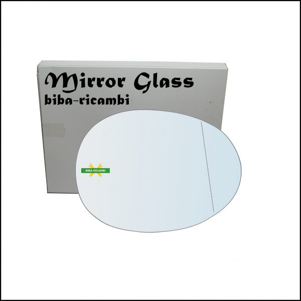 Vetro Specchio Retrovisore Asferico Lato Dx-Passeggero Per Citroen C1 I (PM) dal 2005-2014