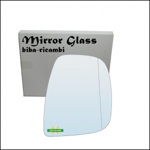 Vetro Specchio Retrovisore Cromato Asferico Lato Dx-Passeggero Per Citroen Jumpy III (V) dal 2016>