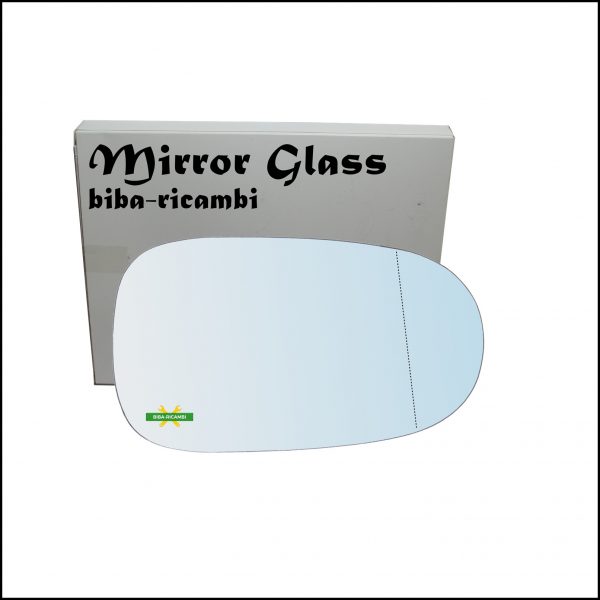 Vetro Specchio Retrovisore Cromato Asferico Lato Dx-Passeggero Per Nissan Almera II (N16) dal 2000-2006
