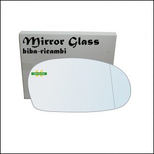 Vetro Specchio Retrovisore Cromato Asferico Lato Dx-Passeggero Per Kia Shuma I (FB) dal 1996-2001