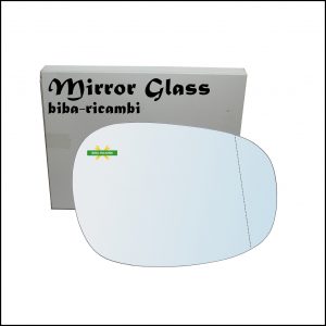 Vetro Specchio Retrovisore Cromato Asferico Lato Dx-Passeggero Per Bmw Serie 1 (E81,E82,E87,E88) solo dal 2009-2013