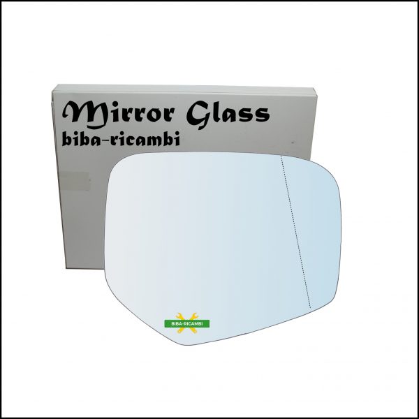 Vetro Specchio Retrovisore Asferico Cromato Lato Dx-Passeggero Per Mitsubishi L200 II (KA_T) dal 2004-2015