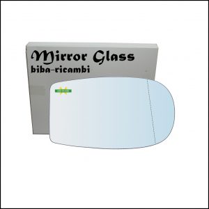 Vetro Specchio Retrovisore Cromato Asferico Lato Dx-Passeggero Per Fiat Punto II (188) solo dal 1999-2006