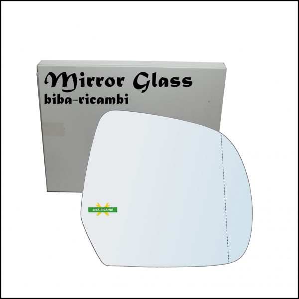 Vetro Specchio Retrovisore Cromato Asferico Lato Dx-Passeggero Per Nissan Micra IV (K13) dal 2010>