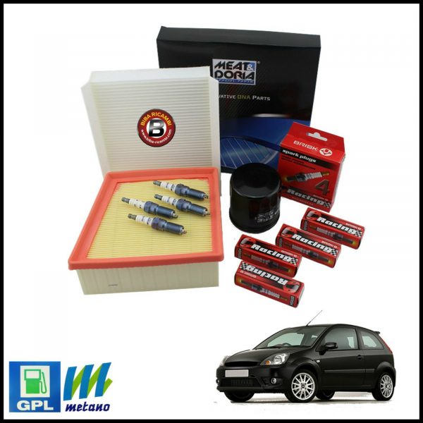 Kit Tagliando Filtri | Candele Per Ford Fiesta V 1.300 LPG 44kw/60cv dal 2001>