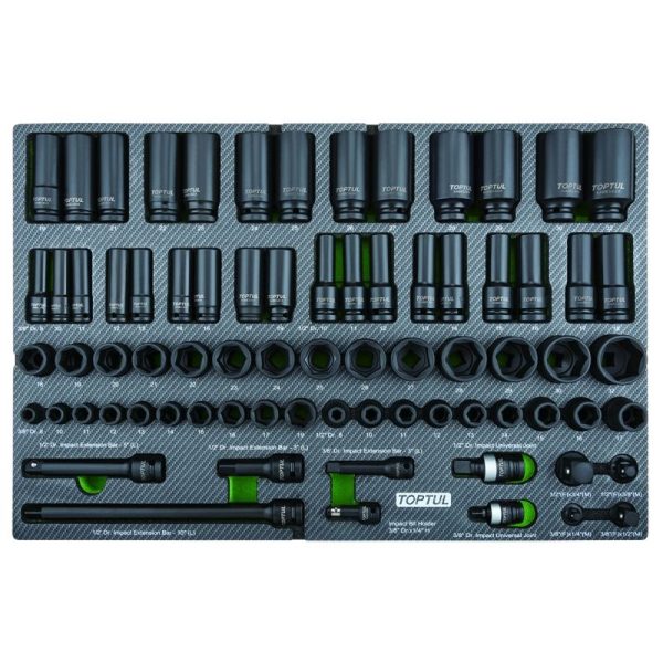 Set 75 Pz Termoformato Morbido Chiavi a Bussola Impact | Marca Toptul