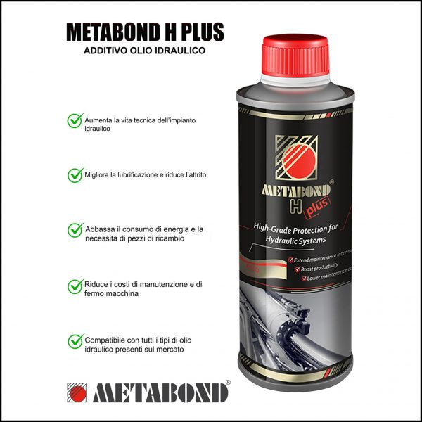 Metabond H Plus Additivo Olio Idraulico Additivo Macchinari Industriali Additivo Sistema Idraulico 250ml