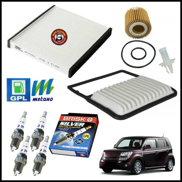 Kit Tagliando Filtri | Candele Per Daihatsu Materia 1.500 76kw/103cv dal 2006>