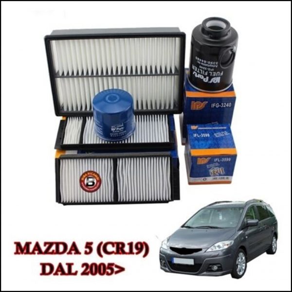 Kit Tagliando Filtri Per Mazda 5 2.000 CD 105kw/140cv dal 2005>