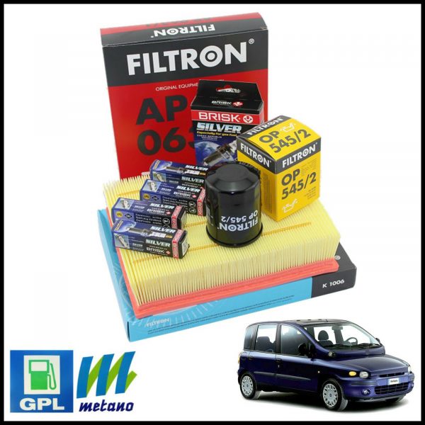 Kit Tagliando Filtri | Candele Per Fiat Multipla 1.600 BluPower 70kw/95cv dal 1999>