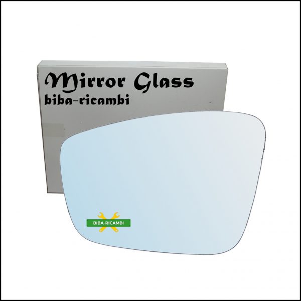 Vetro Specchio Retrovisore Cromato Lato Sx-Guidatore Per Skoda Rapid (NH3) dal 2012>
