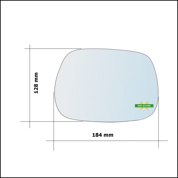 Vetro Specchio Retrovisore Asferico Lato Sx-Guidatore Per Toyota Avensis Verso (M2) dal 2001-2011