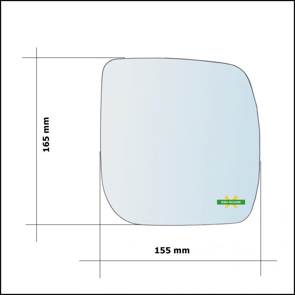 Vetro Specchio Retrovisore Lato Sx-Guidatore Per Subaru Forester III (SH) dal 2008-2012
