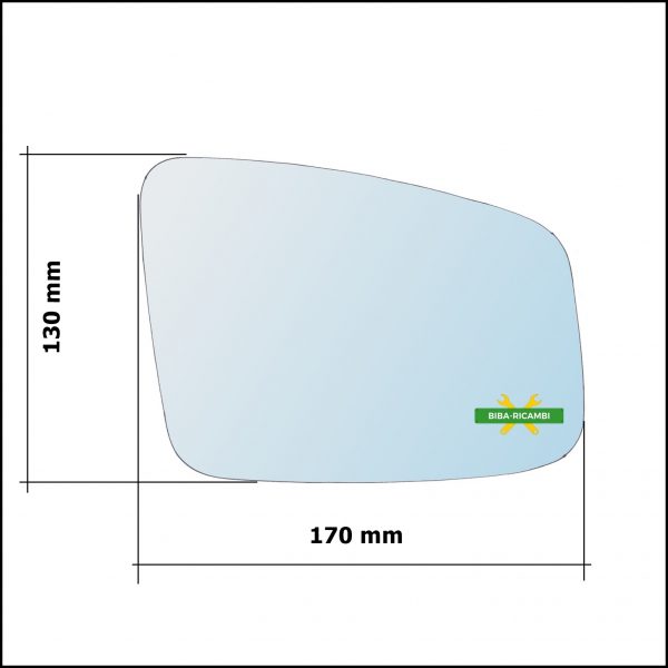 Vetro Specchio Retrovisore Asferico Lato Dx-Passeggero Per Renault Espace IV (JK0/1) solo dal 2011-2014