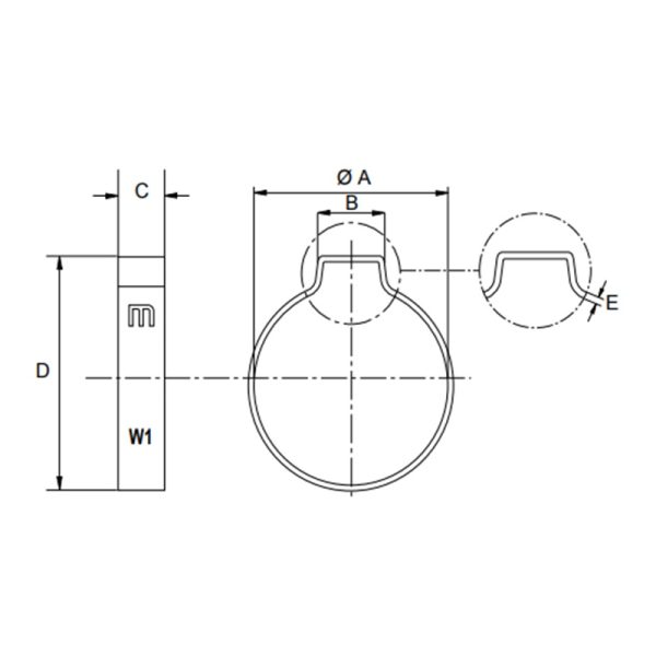Kit 10 Fascette Ad Un Orecchio (W1) | Diametro Ø 11-13 | Banda 6 mm