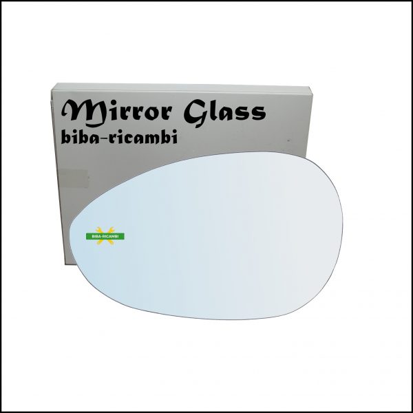 Vetro Specchio Retrovisore Cromato Lato Sx-Guidatore Per Abarth 500 / 595 / 695 dal 2008>