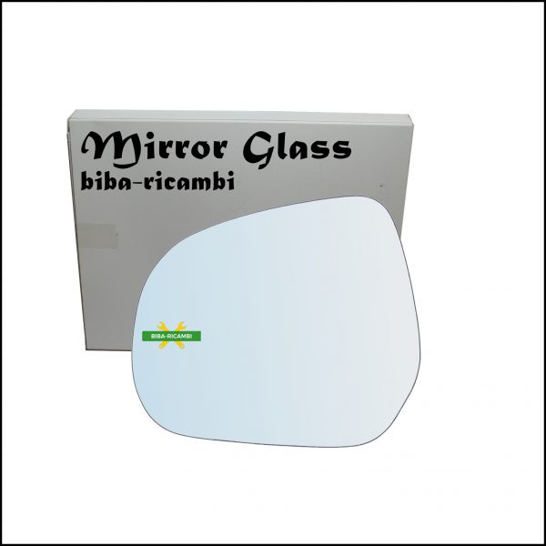 Vetro Specchio Retrovisore Cromato Lato Sx-Guidatore Per Suzuki Splash (EX) dal 2008>