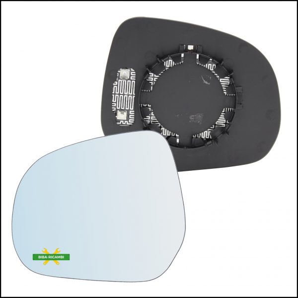 Piastra Specchio Retrovisore Termica Lato Sx-Guidatore Per Opel Agila B (H08) dal 2008-2014